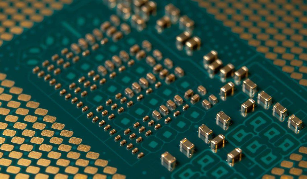 Close-up embedded electronics illustrating CAN FD Light smart sensor and actuator network design