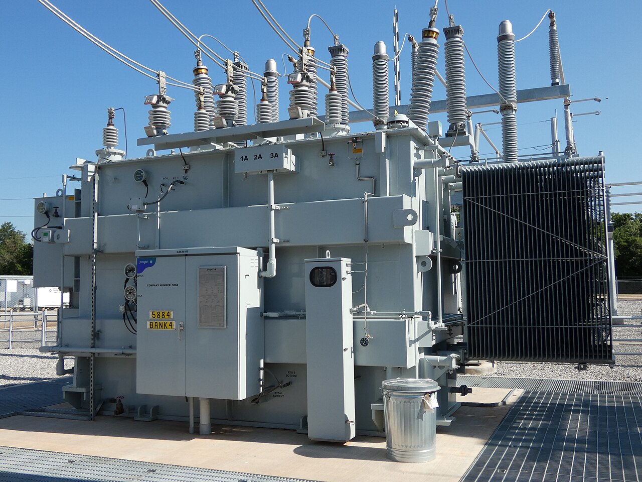 138/12.5 kV power transformer photographed in 2024; illustrative only, not Gujarat's October 2026 foundry fire