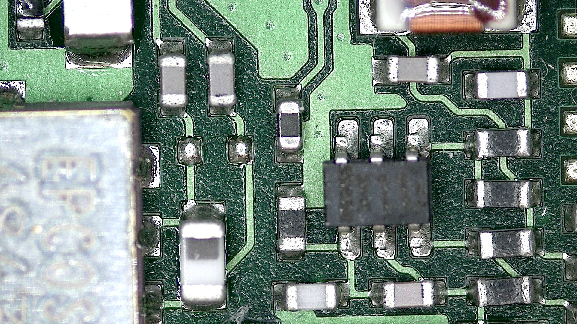 Close-up of an electronics circuit board illustrating 10BASE-T1S single-pair Ethernet and embedded industrial communications